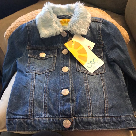 jean jacket with fur for toddlers